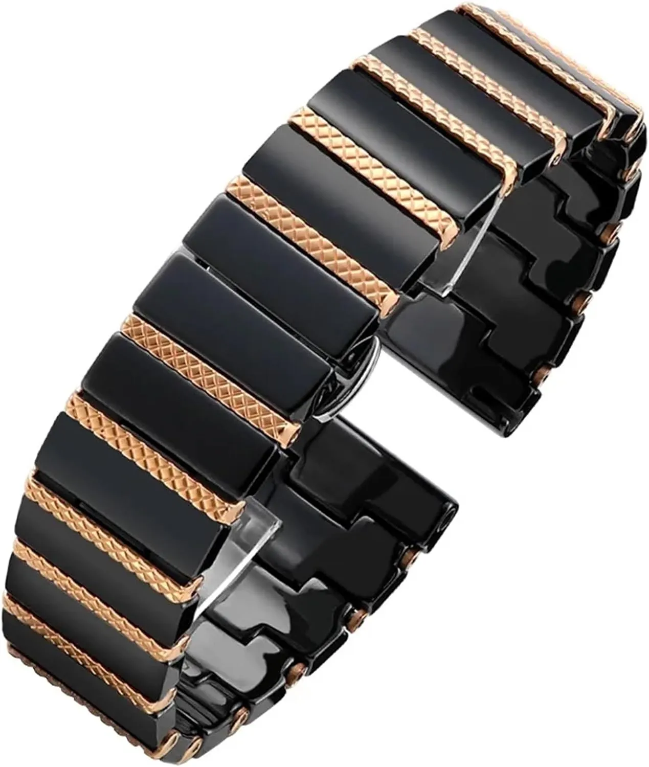 Straps Watch Band Bracelet twine confine Wristband Belt 20mm 22mm Luxury Ceramic Steel Black 