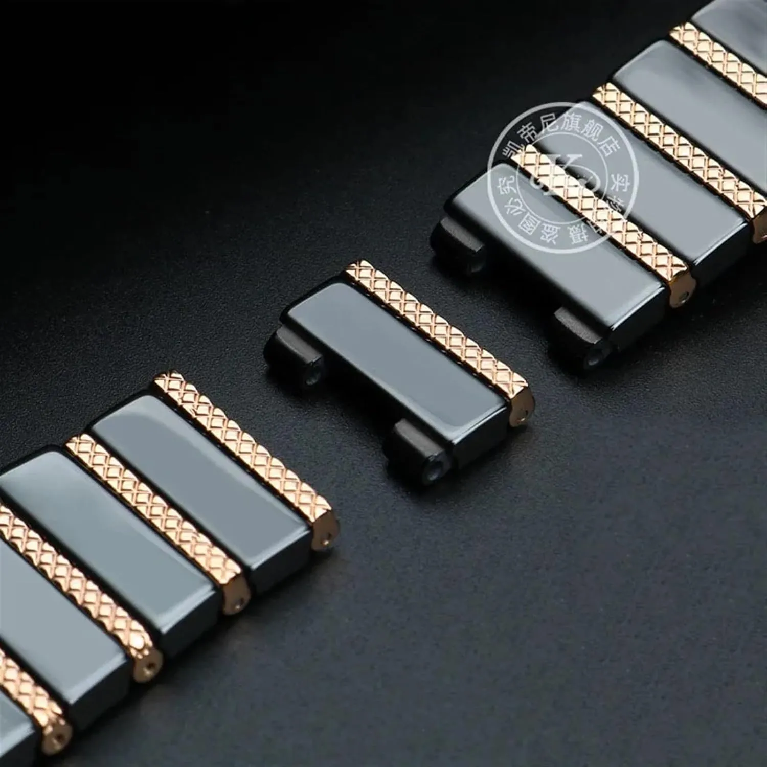 Straps Watch Band Bracelet twine confine Wristband Belt 20mm 22mm Luxury Ceramic Steel Black 
