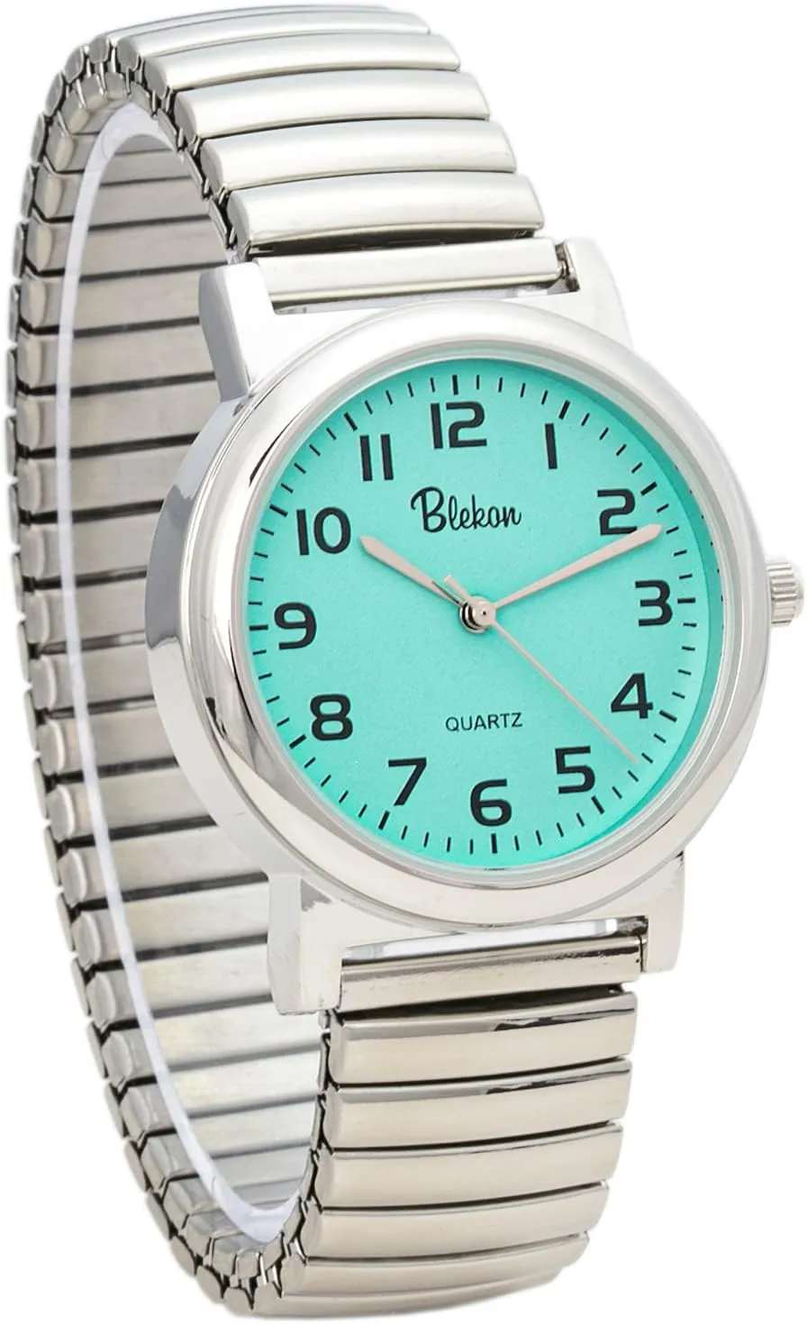 Stretch Band Fashion Watch with Cool Analog Display Blekon Original Stainless Steel swampy cud source distort Unisex Watch for Adults 
