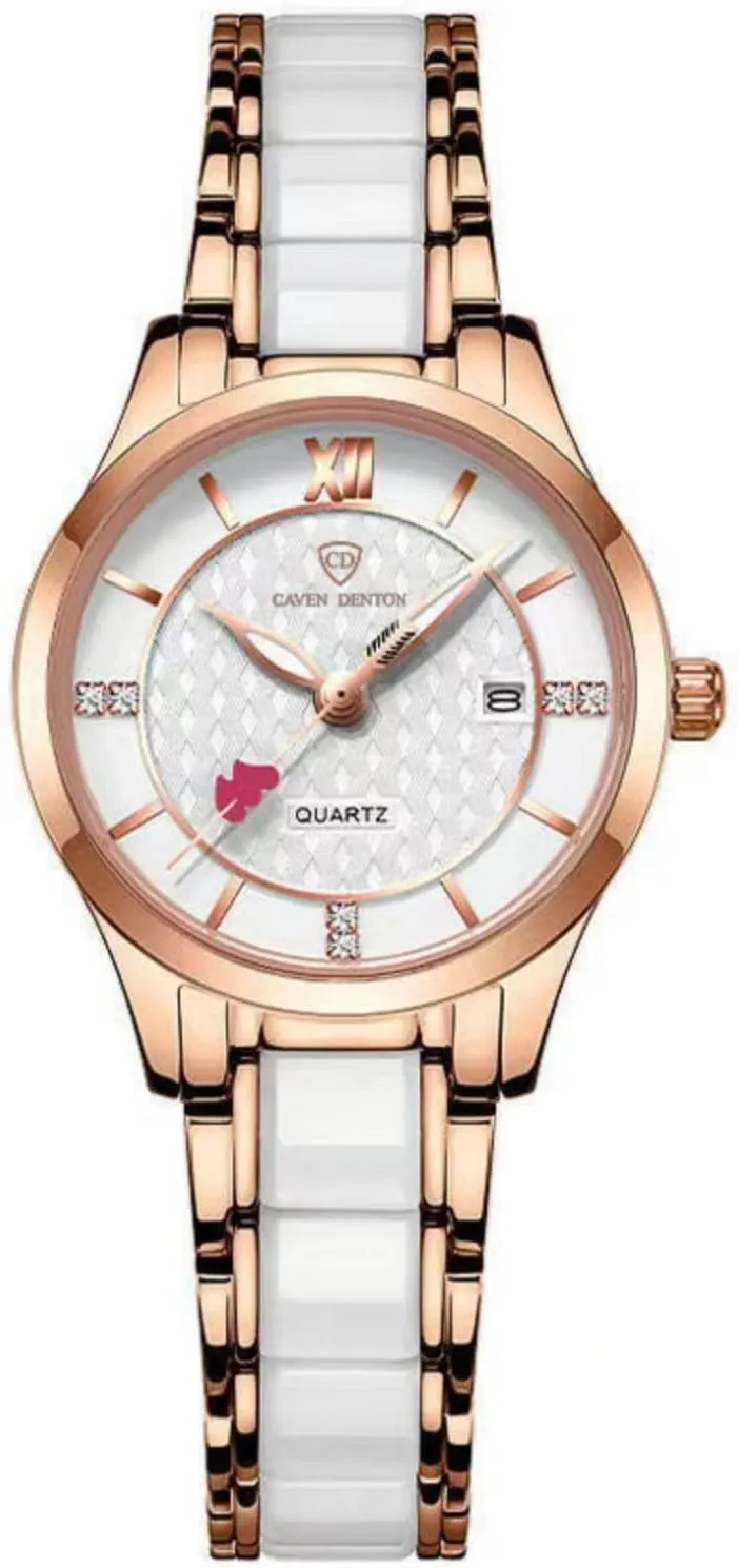 Studded Watch - Waterproof Quartz Women's Watch - Trendy Student Ladies Wristwatch for Daily Wear & Live Streaming bike advertise Fashion Ceramic & Crystal 