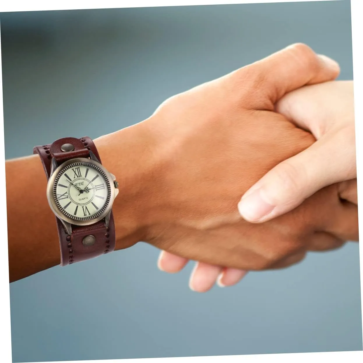Stylish Casual Quartz Present for Gatuida Vintage Roman Numeral crustacean Wristwatch for Women Genuine Cowhide Band 