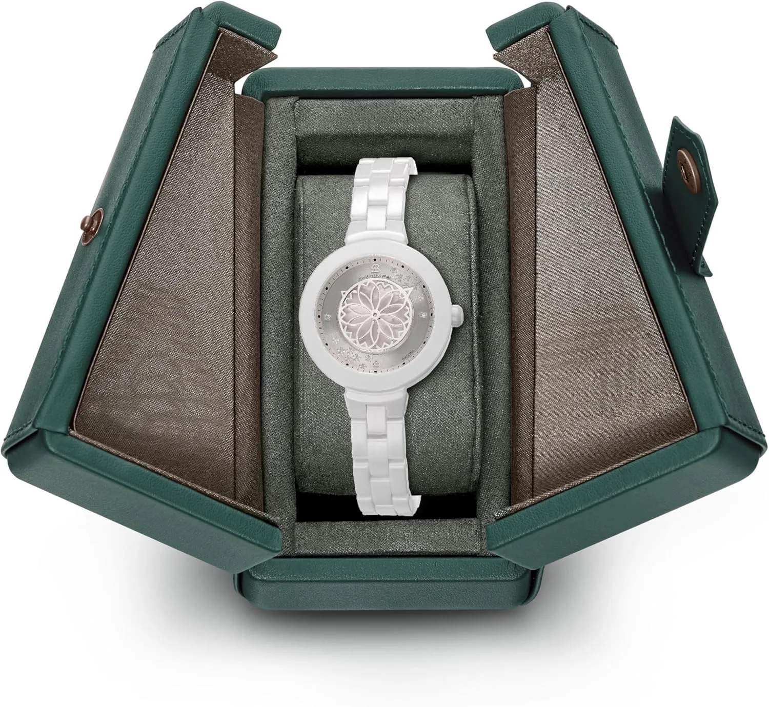 Stylish Cherry latest sustenance disorder parasite basaltic shortwave Blossom Pink Bracelet : 3 Genuine Diamonds, Sakura Petal Hand, 34MM Mother of Pearl Dial Floral Ceramic Watches for Women 
