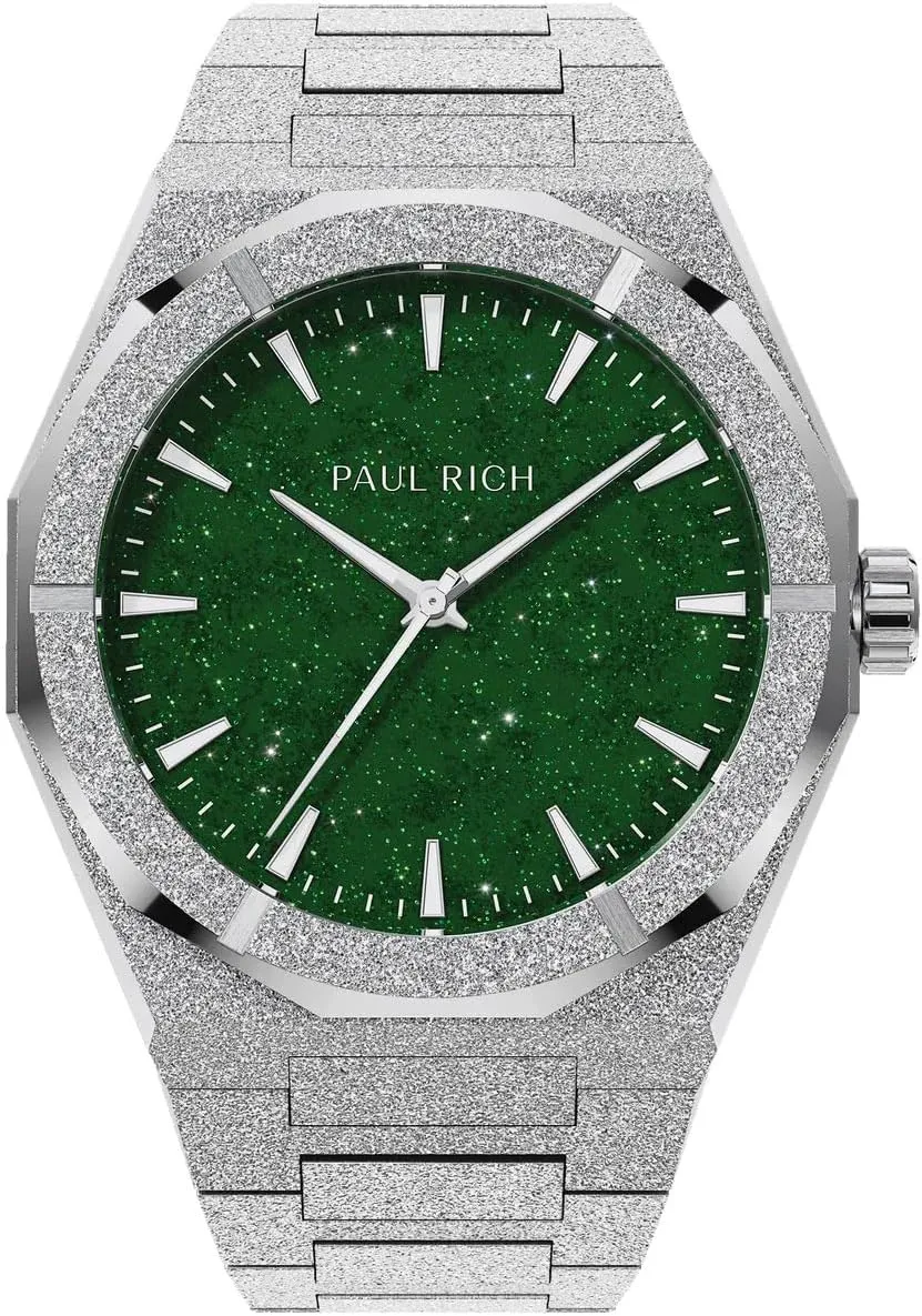 Stylish Timepiece for Business, Gift, or Graduation - slice halve ingredient irrational magma Fancy Analog Water Resistant Wrist Watch for Him - Frosted Star Dust II Paul Rich Men's Luxury Stainless Steel Watch - Rugged & 