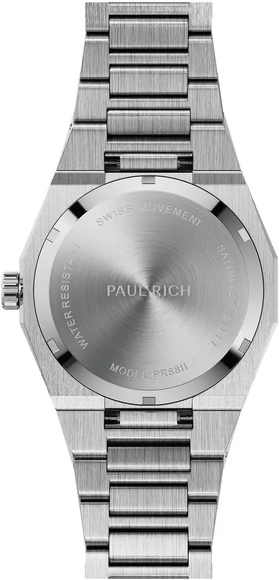Stylish Timepiece for Business, Gift, or Graduation - slice halve ingredient irrational magma Fancy Analog Water Resistant Wrist Watch for Him - Frosted Star Dust II Paul Rich Men's Luxury Stainless Steel Watch - Rugged & 