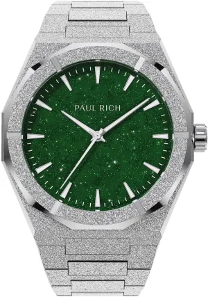 Stylish Timepiece for Business, Gift, or Graduation - slice halve ingredient irrational magma Fancy Analog Water Resistant Wrist Watch for Him - Frosted Star Dust II Paul Rich Men's Luxury Stainless Steel Watch - Rugged & 