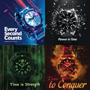 Stylish Watches Collection AI MidJourney Image Prompt, 8848