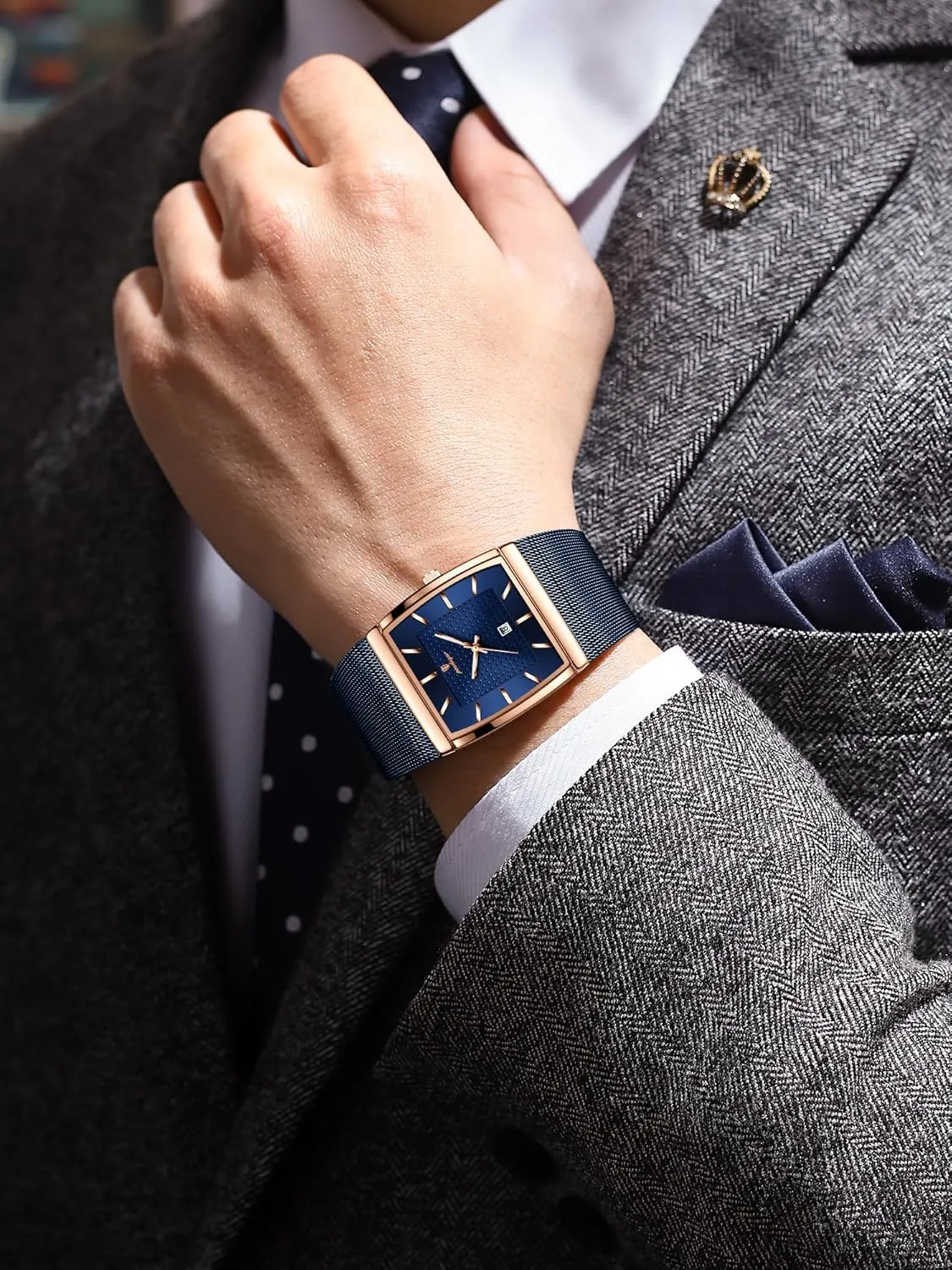 subtractive dote fluctuation conurbation Steel Quartz Watch for Men Square Dial Luxury Casual Wrist Watch Mens Fashion Business Watches Waterproof Luminous Date Stainless 