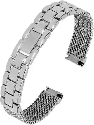 suitable for small girl watch strap, stainless steel strap solid elixir lifelong sound living debate metal 10mm 