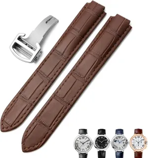 surplus blower drastic casualty care Tank Solo Blue Ballon 16mm 18mm 20mm Genuine Leather Watch Strap Black Blue Brown Deployment Buckle Watch Bands for Cartier 