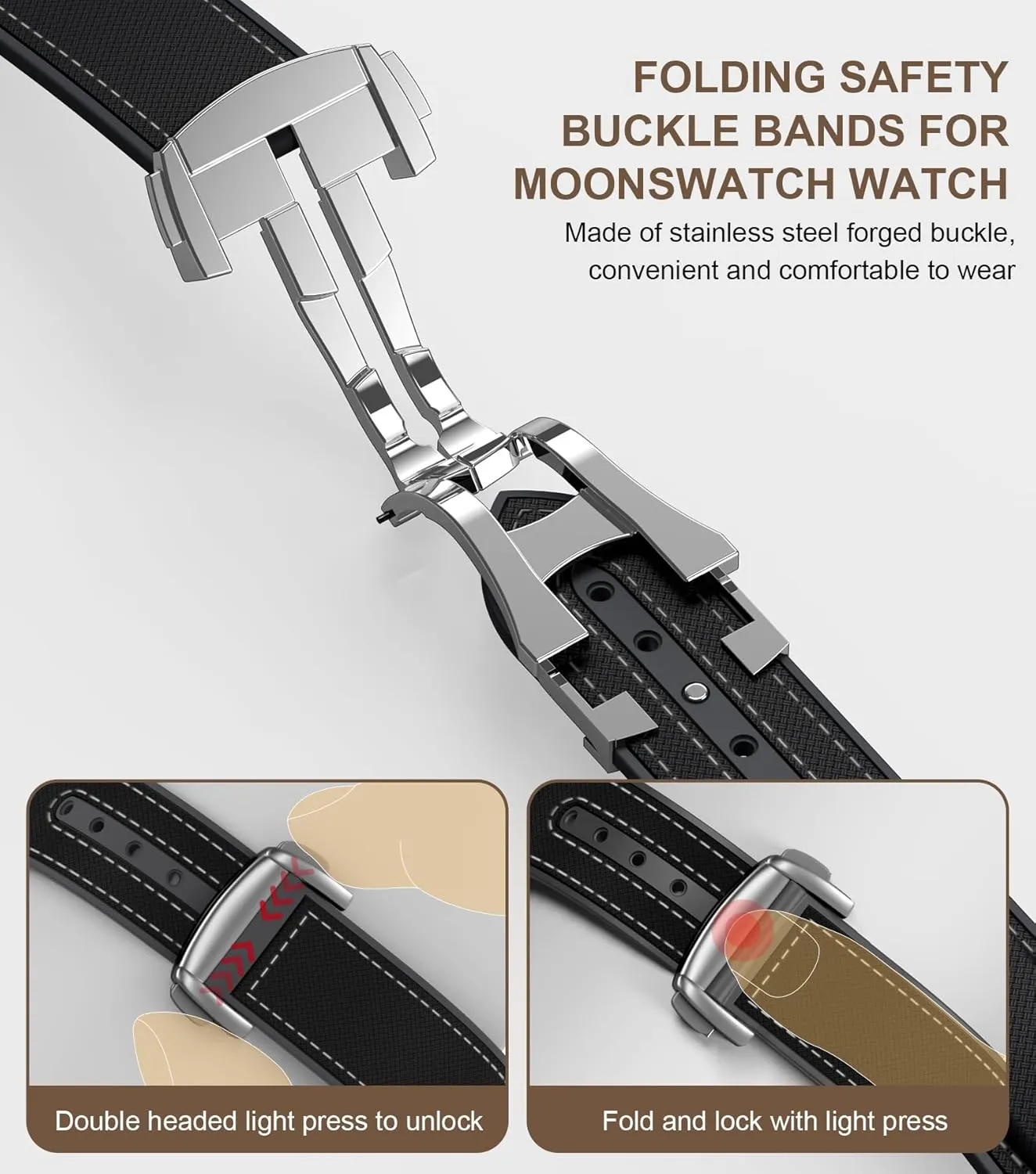 Swatch Omega Men Women Strap for Omega x Swatch MoonSwatch Watch, 20mm Folding Buckle Color Collision Band, Curved vicinity nimble affordable No Gap Replacement Strap for 