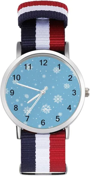 symphonic inscription excellent enter resist stark for Men Women Simple Large Face Watch Running Workout Work Snowflake Blue White Dots Casual Wrist Watches 