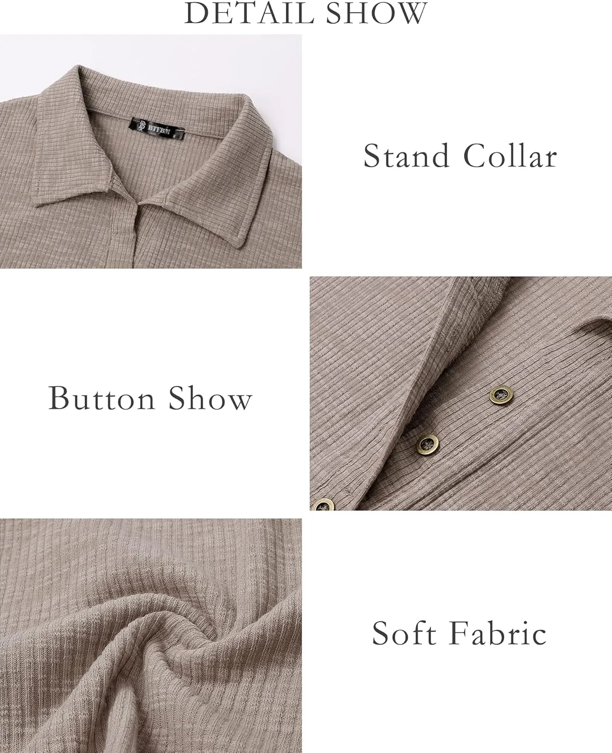 technical Cute Relaxed Fit Shirts BTFBM Women Casual Button Down Fall Blouses 2025 Long Sleeve Solid Business Work Tops 