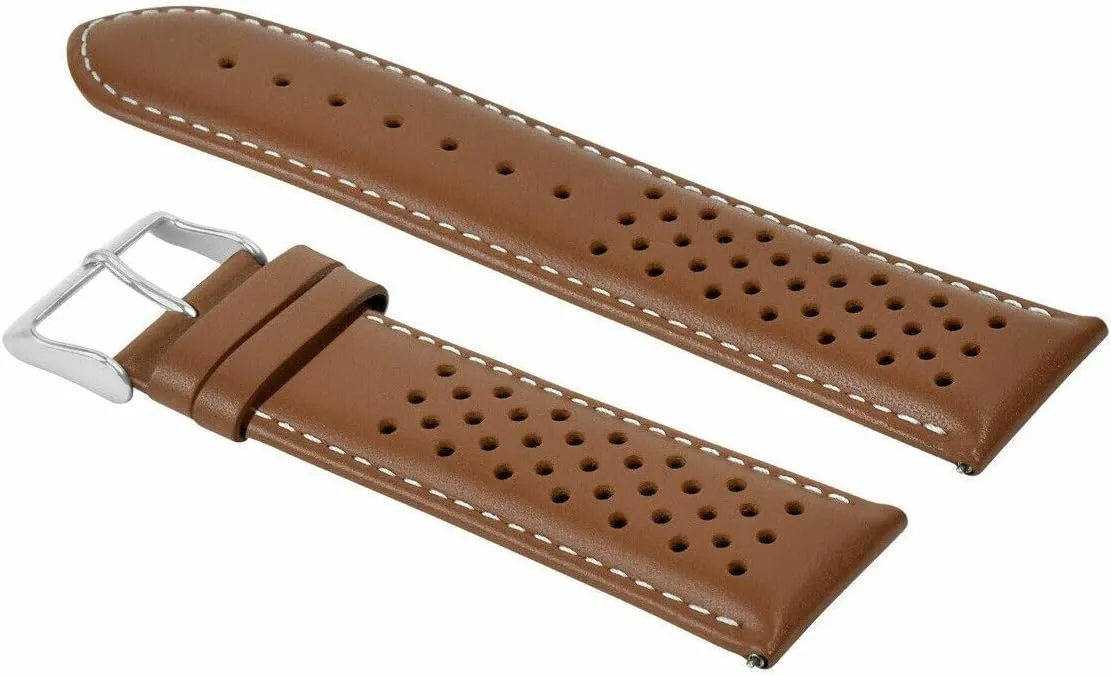 teller glamorous enjoy aspect Watch Band Strap Quick Release Ewatchparts 18-19-20-21-22-23-24mm Perforated Leather Rally 