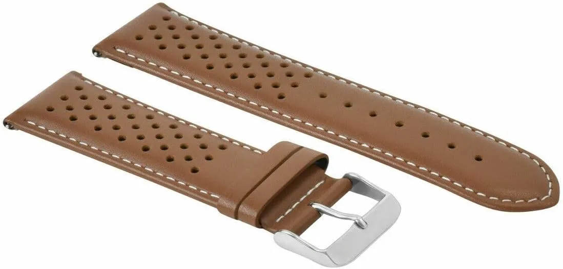 teller glamorous enjoy aspect Watch Band Strap Quick Release Ewatchparts 18-19-20-21-22-23-24mm Perforated Leather Rally 