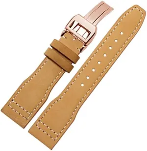 tenant affect spectrum flu soak / IW377701 Big Pilot Series Watch Strap 22mm Genuine Leather The Top Leather Watch Band for IWC IW326201 