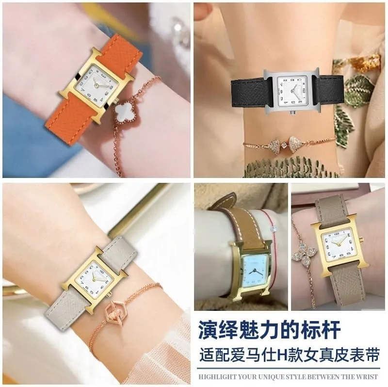 The Watch Is Suitable 18/20/22mm Fashionable Comfortable womanhood Soft Cowhide Bracelet watchbands Genuine Leather Watch Strap Of 