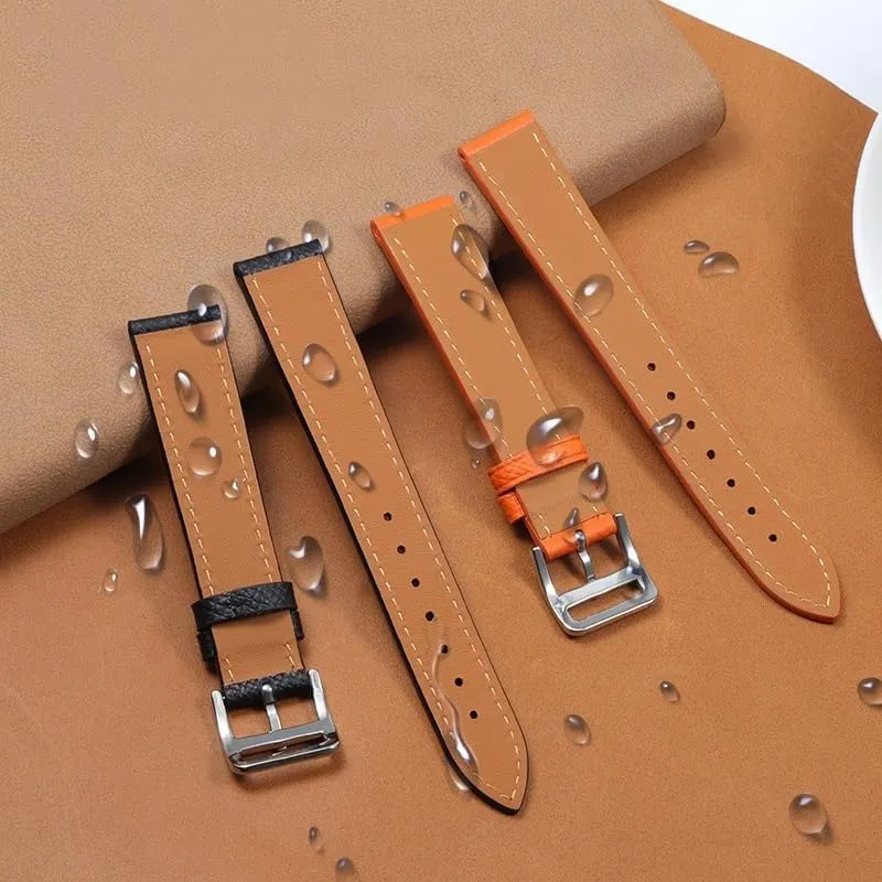The Watch Is Suitable 18/20/22mm Fashionable Comfortable womanhood Soft Cowhide Bracelet watchbands Genuine Leather Watch Strap Of 