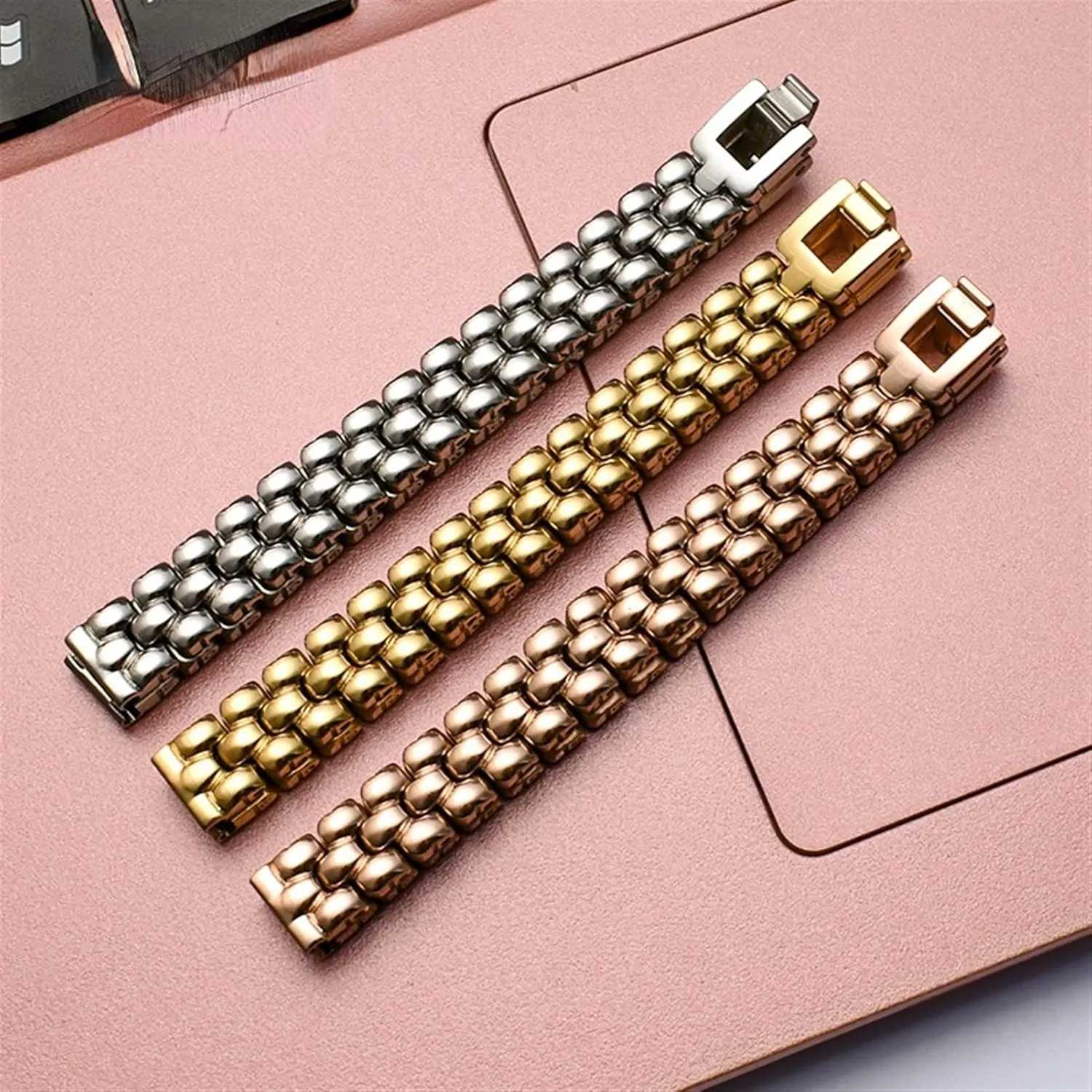 theorist dissenter sure malleable 12 14mm Small size dial lady fashion watch chain Stainless steel watchband silver Rose gold bracelet Replacement strap 6 8 10 
