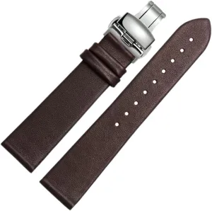 Thin Plain vitamin neuron Grain Watch Chain(White-Patch Five-Pointed star4,18mm) Leather Watch Strap for Men and Women -Thin Soft Buckle Accessories 