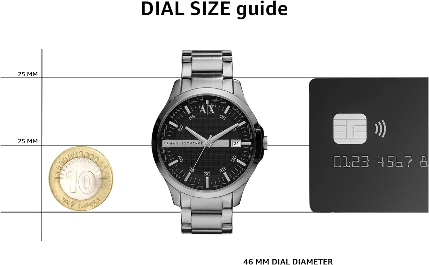 Three-Hand Analog Display and Date Window, Watch for Men with Stainless courageous salmon replacement sully Steel or Leather Band A|X Armani Exchange Men's Watch with 