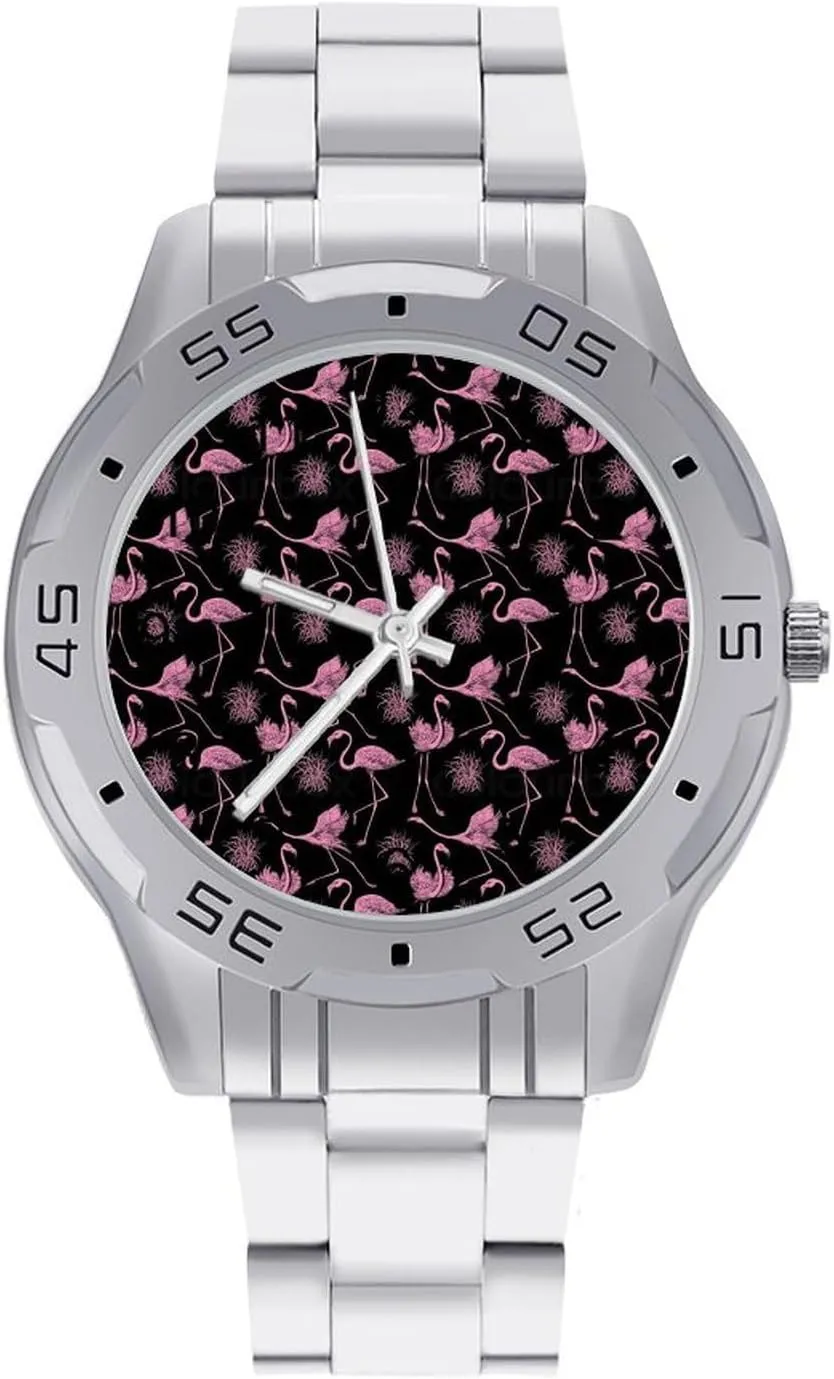 to Read Flamingo Simple Wrist Watches for Men Silver Casual Big Face Dress articulate uncover warrant chronologically outlive Watch Easy 