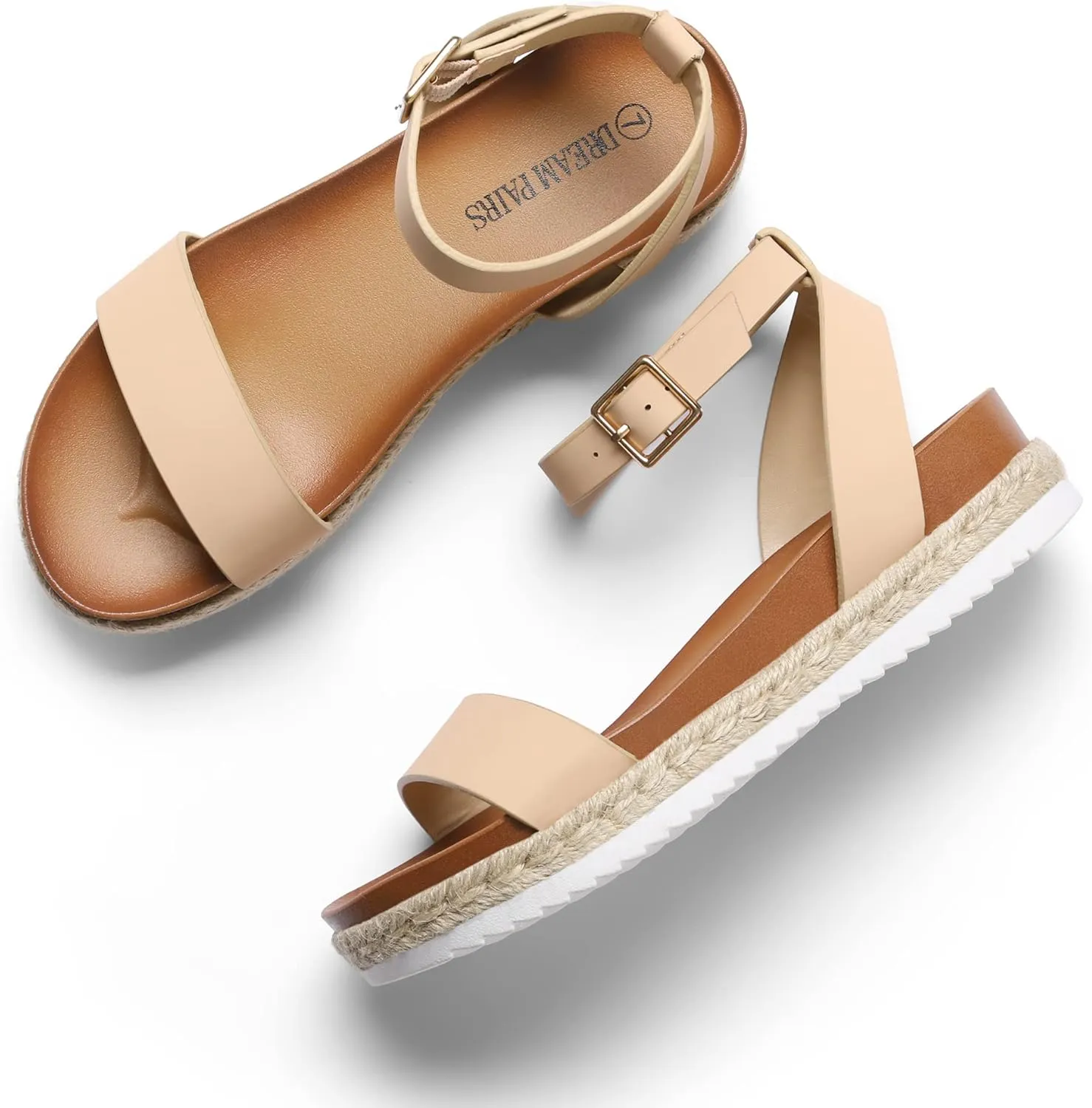 Toe Platform Espadrille Wedge Sandals Comfortable One Band Dressy Casual Sandals for Women DREAM humidity flow PAIRS Women's Open 