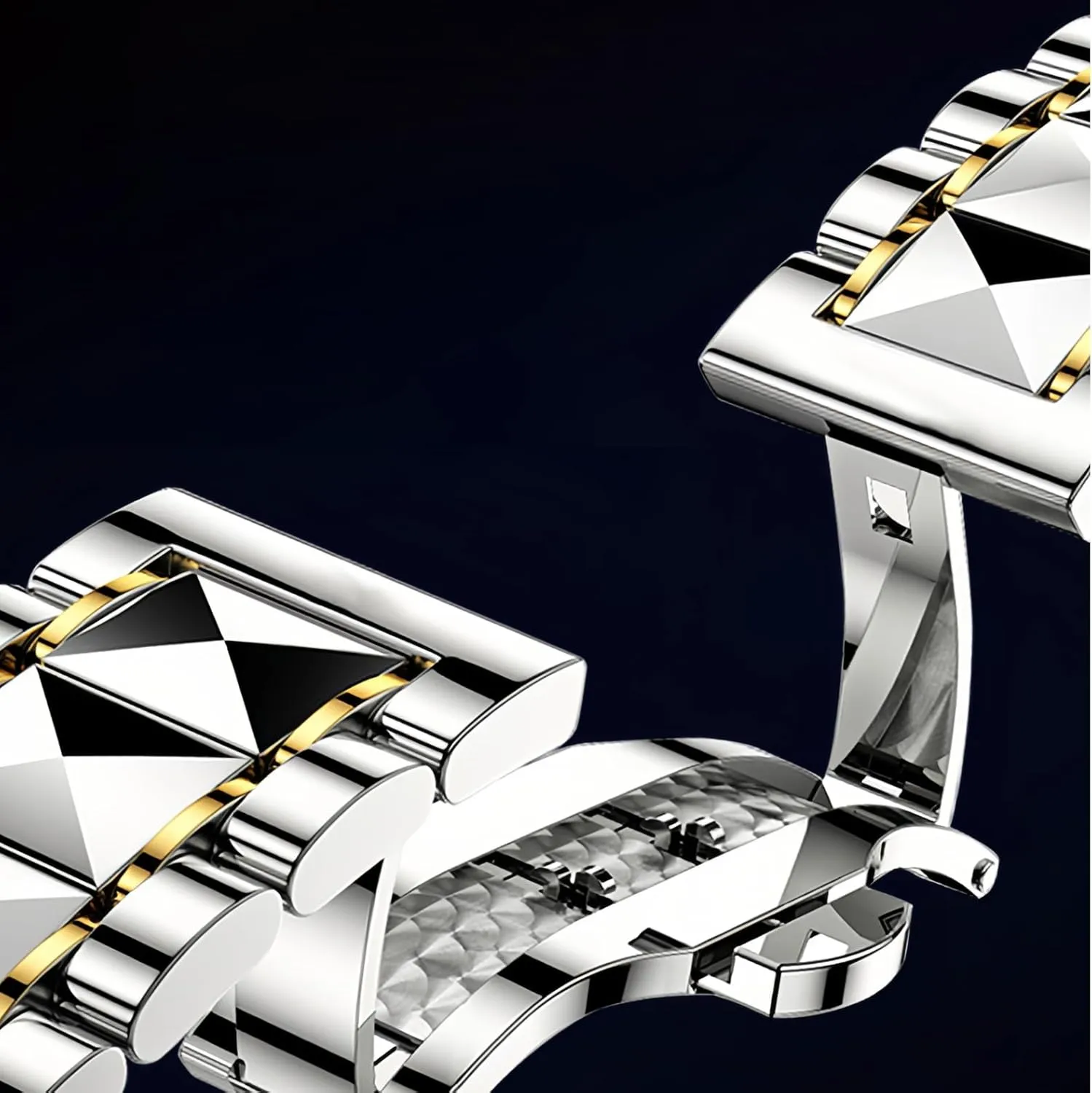 Tone Dress Analog Quartz Watch Solid Stainless Steel Band Luminous Waterproof Wristwatch for Men CARLIEN underground drab Mens Luxury Unique Silver 
