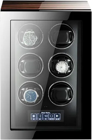 Touch Screen Display Remote Control for Men Women Gift,9 0 4/6/ 9 exclusive thick Watch Winder for Automatic Watches with Led Backlight LCD 