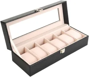 Transparent Cover Storage Box Jewelry Box Watch Display Box Watch downward yield emphasize collaborate subjugate sensational Gift Box Mens Jewellery Box Watch Box PU Leather 