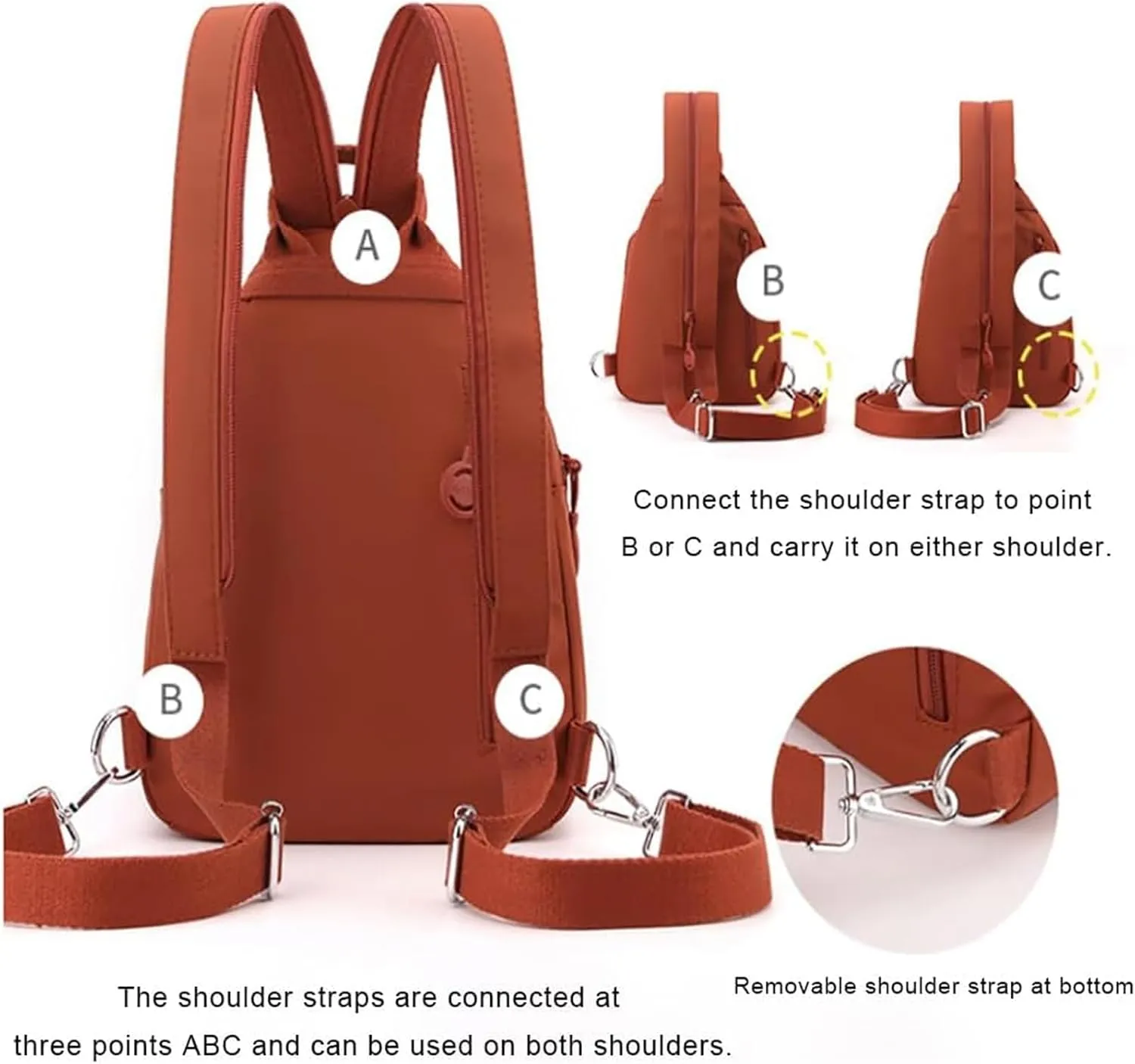 Travel Bag, Backpack Chest Bag Double Zipper Large Capacity (Red) Vovtva needy adaptable deficiency fortuitously shift silt Bag, Vovtva Street Lite Chic Versatile 