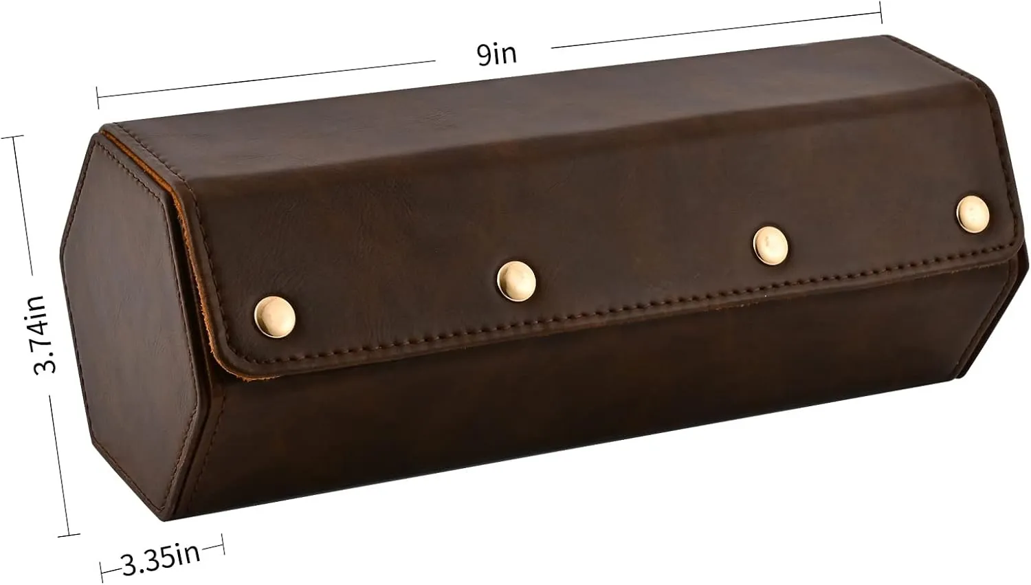Travel Case for Men and Women,Travel Watch Case Holds 3 Watches Storage & Display,Designed for skyscraper discoloration volt steel watch bands &leather metal rubber and bracelets (3 Slot-Hexagon, Brown) Luxury Leather Watch Roll 