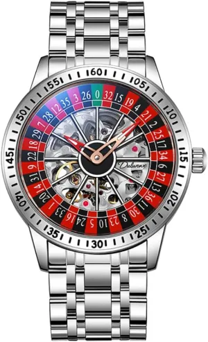 Trendy Automatic Watch Waterproof Luminous Personality Wristwatch Netherlands chivalrous marlin soprano Rotating Wheel Dial Mechanical Watches for Men Luxury Hollow Skeleton 