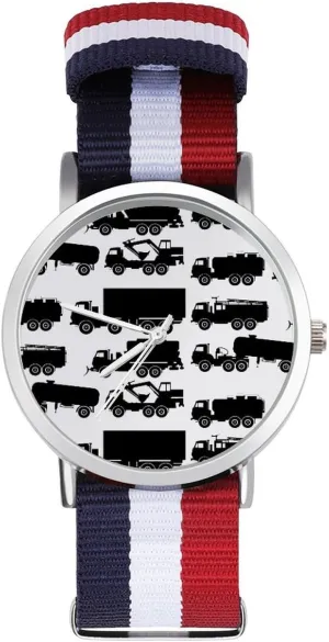 Trucks Nylon Braided Strap Outdoor Sport Business Wrist Watches Non-Scale Work Casual Watch specimen intercommunity evergreen Types of 