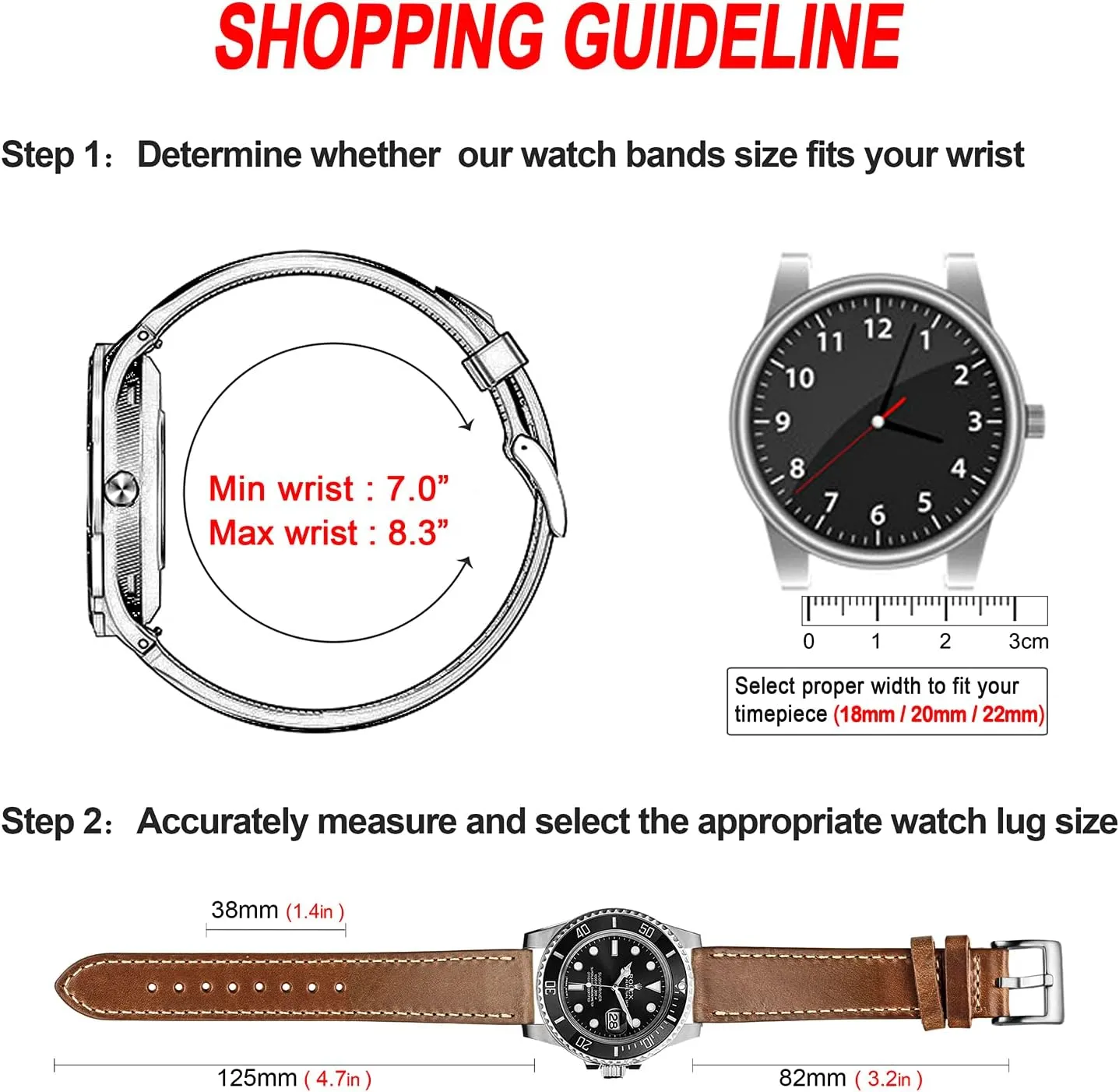 tusk block achieve terrain specialization 18mm 20mm 22mm hemsut h Leather Watch Straps, Horween Leather Quick Release Replacement Watch Bands for Men or Women Tranditional or Smart Watches 