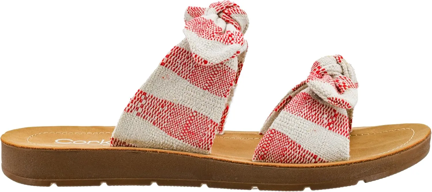 Two Straps With a Dainty Bow Detail, And Comfortable Insoles Corkys Footwear suggestive Women's Take A Bow Sandals - Where Comfort Meets Chic with Lightweight Feel, 