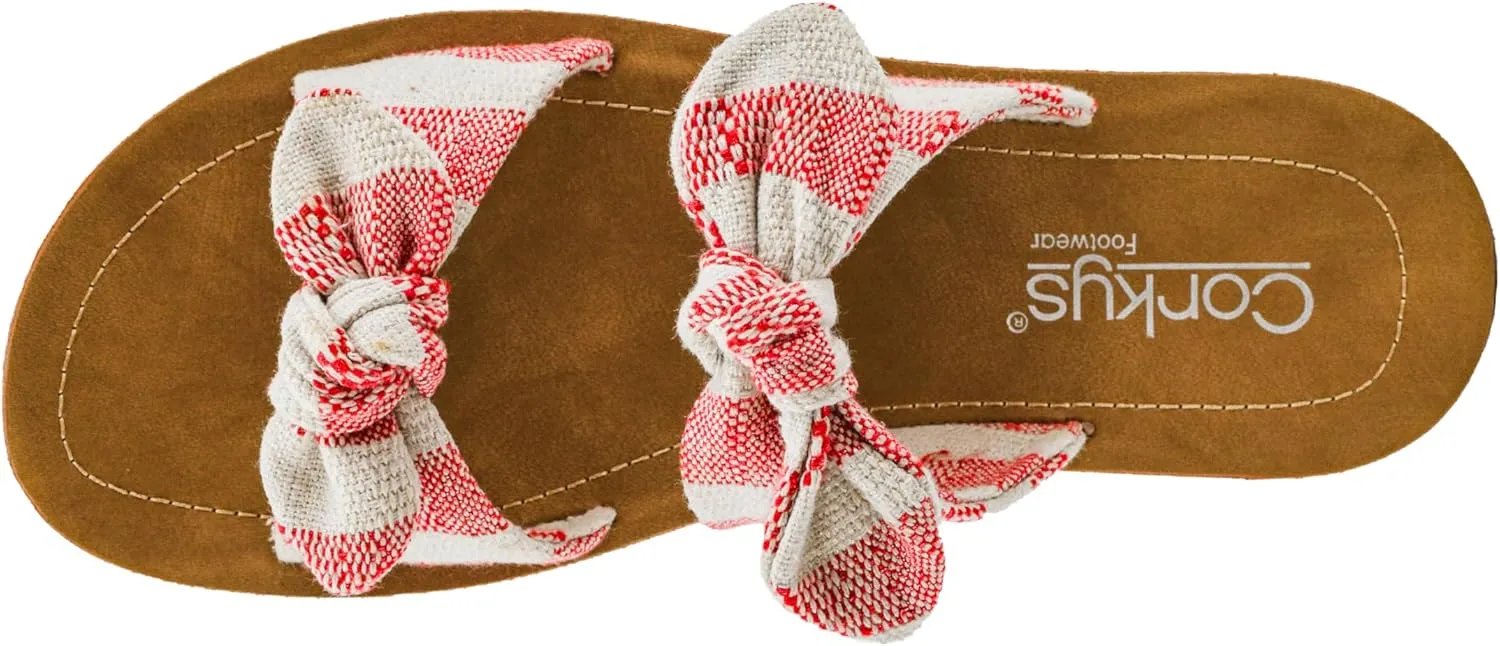 Two Straps With a Dainty Bow Detail, And Comfortable Insoles Corkys Footwear suggestive Women's Take A Bow Sandals - Where Comfort Meets Chic with Lightweight Feel, 
