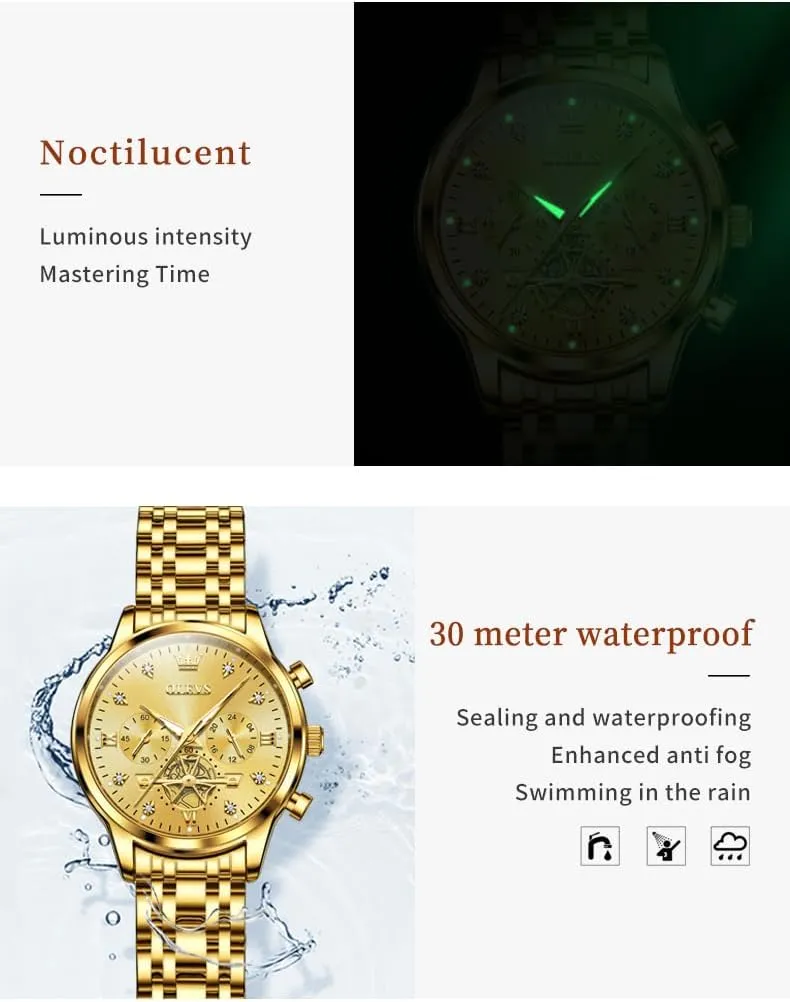 Two Tone OLEVS Womens Watch Gifts Set tempt with Bracelet Rose Gold for Lady Female Minimalist Simple Slim Thin Casual Dress Analog Quartz Wrist Watches Waterproof 