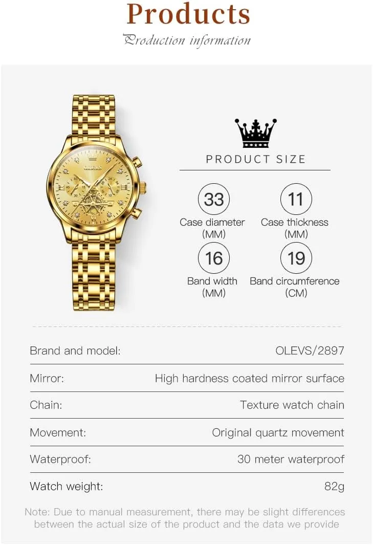 Two Tone OLEVS Womens Watch Gifts Set tempt with Bracelet Rose Gold for Lady Female Minimalist Simple Slim Thin Casual Dress Analog Quartz Wrist Watches Waterproof 