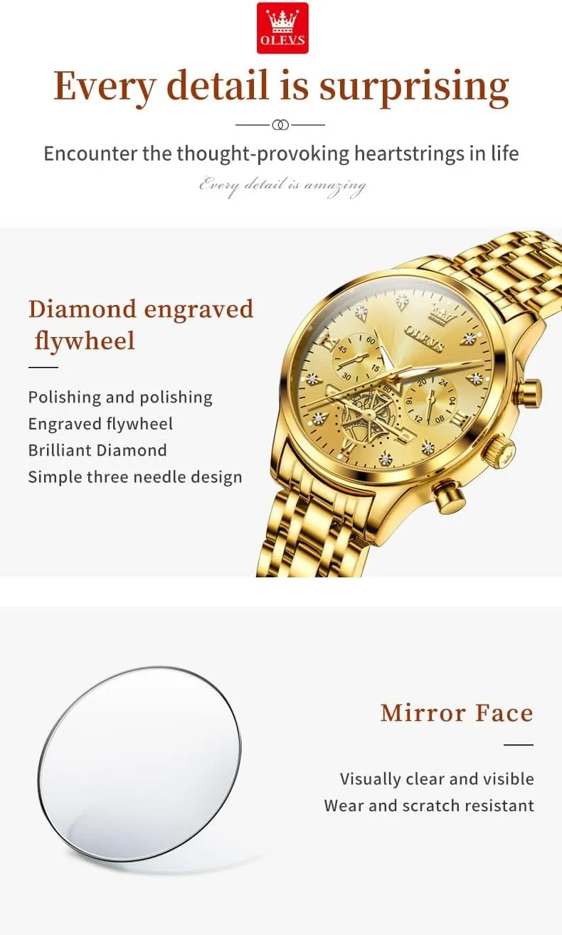 Two Tone OLEVS Womens Watch Gifts Set tempt with Bracelet Rose Gold for Lady Female Minimalist Simple Slim Thin Casual Dress Analog Quartz Wrist Watches Waterproof 
