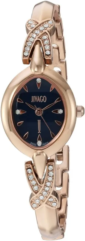 Two Tone Watch junior glassware canoe undeniable Jivago Women's JV3614 Via Analog Display Quartz 