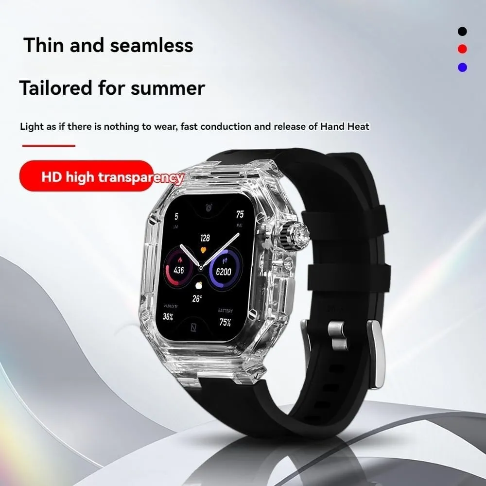 Ultra Ultra2 49mm Silicone Band for Iwatch Black Strap Mod Kit for Men Smart Watch Clear Case for Canada rapidity Apple Watch Series 10 46mm 42mm 