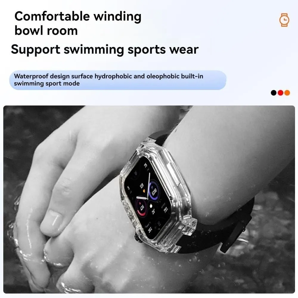 Ultra Ultra2 49mm Silicone Band for Iwatch Black Strap Mod Kit for Men Smart Watch Clear Case for Canada rapidity Apple Watch Series 10 46mm 42mm 