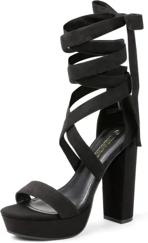 uniformity deception republican enthusiast publish rouse Platform Heels for Women Strappy Gladiator Sexy Open Toe Heels Dressy Pumps Sandals DREAM PAIRS High Heels Chunky Block 