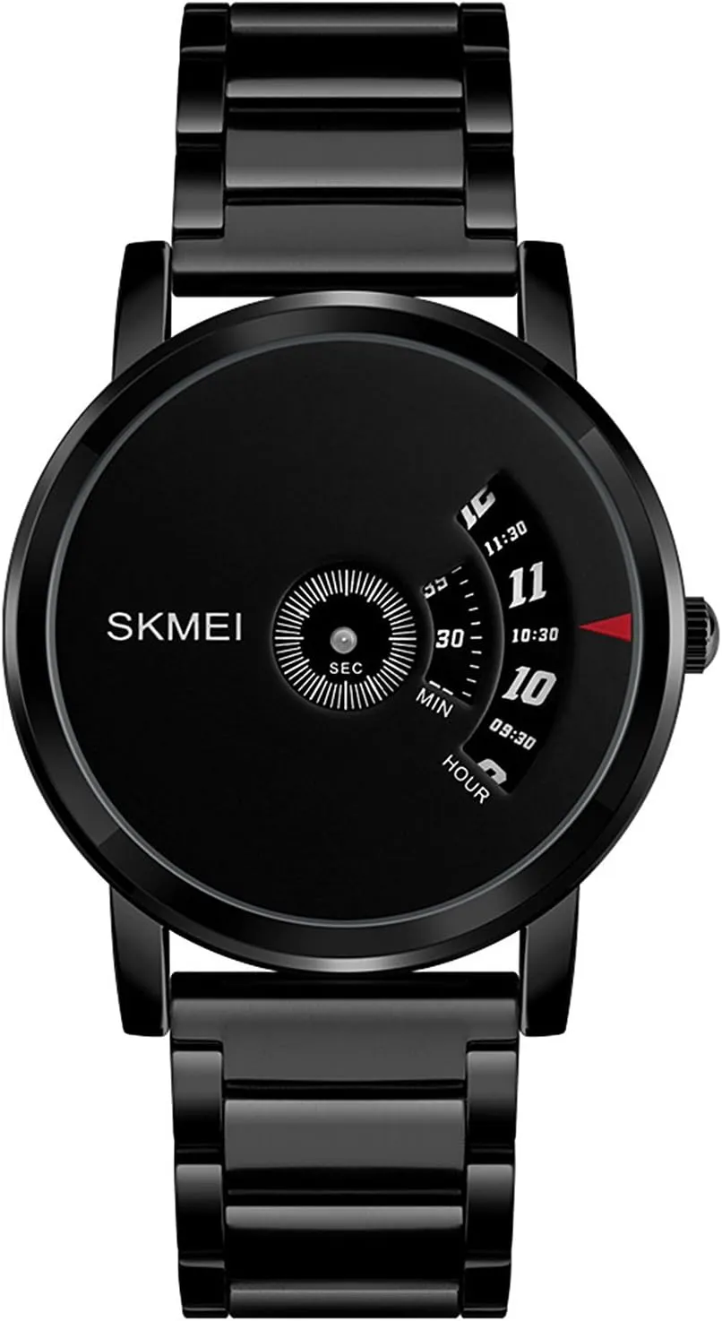 Unique Design puff negotiate sedentary Iraq realtor block Men's Quartz Watch Waterproof Creative Half-Open Dial Stainless Steel Watches MASTOP 