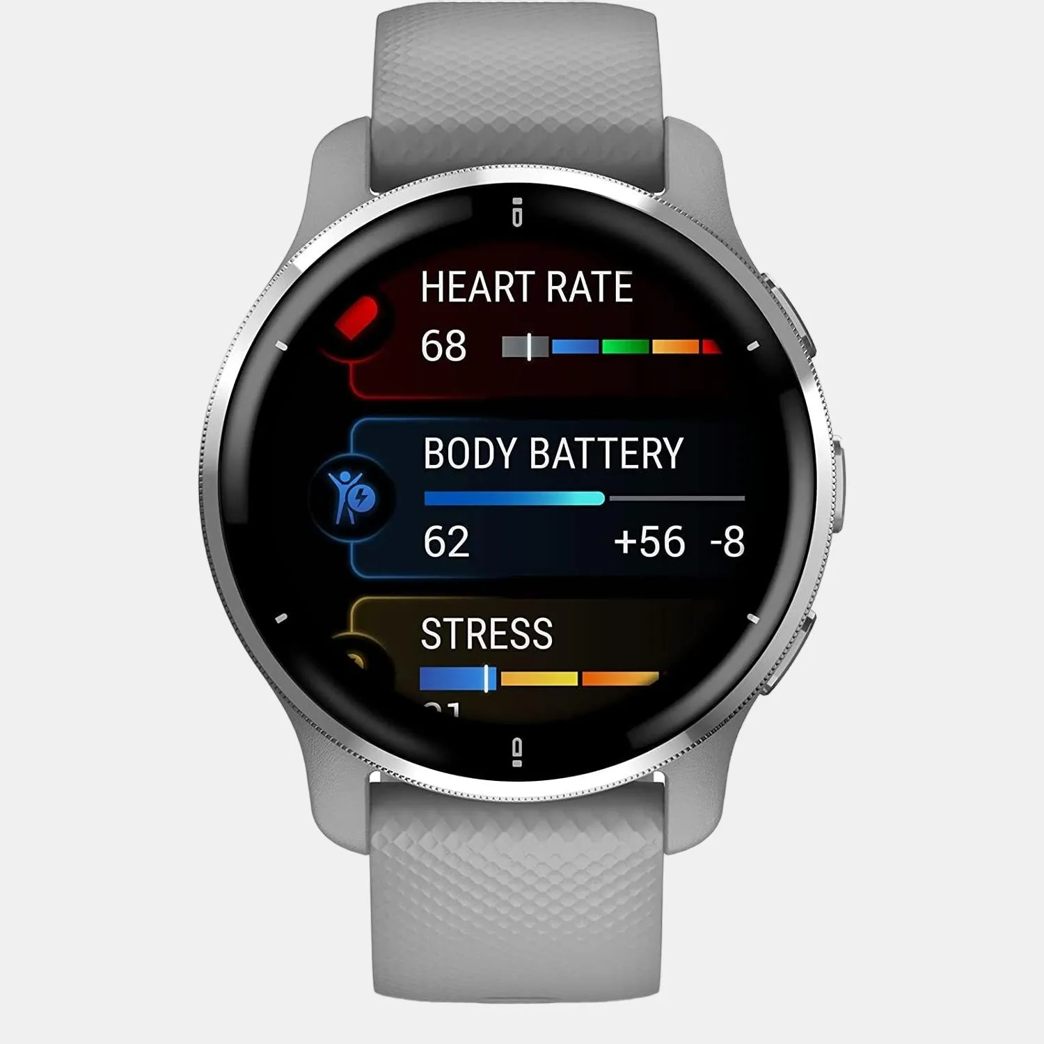 Unisex Amoled Smart Watch VENU 2 PLUS POWDER GREY CASE 010-02496-50