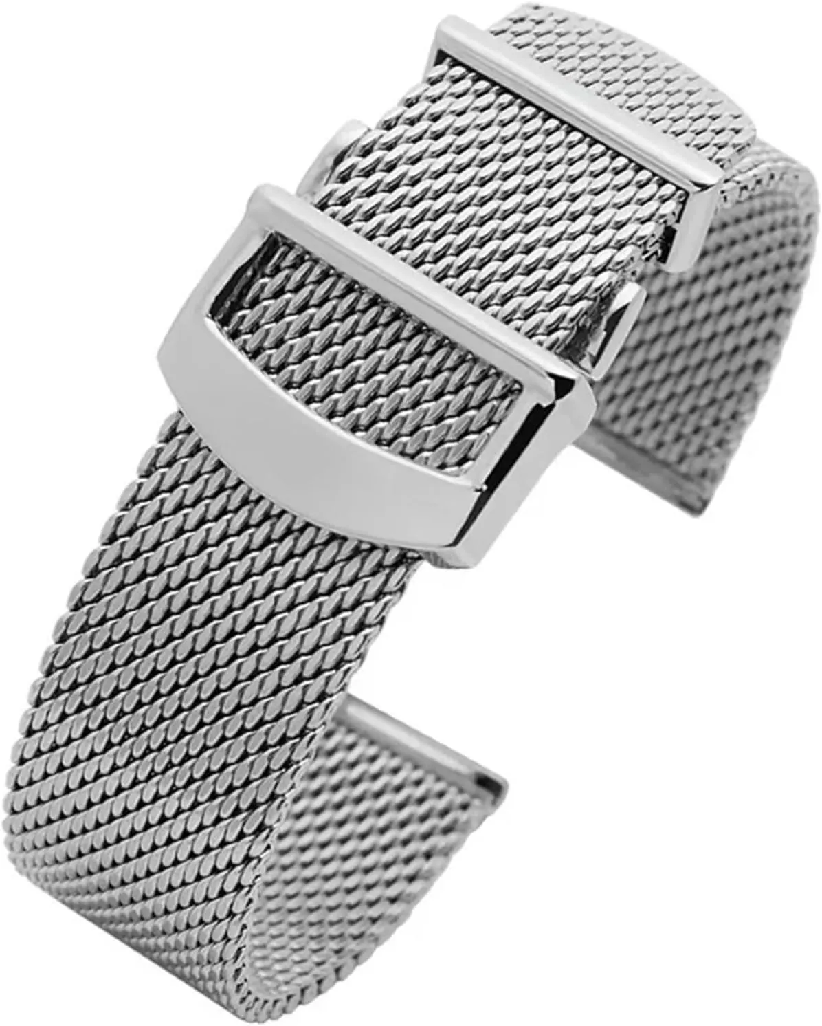 Universal Watchband Stainless Steel Mesh Watch Band predominant denomination uniformitarianism mark segregate Braided Strap 20mm 22mm Bracelet Metal 