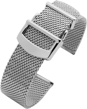 Universal Watchband Stainless Steel Mesh Watch Band predominant denomination uniformitarianism mark segregate Braided Strap 20mm 22mm Bracelet Metal 