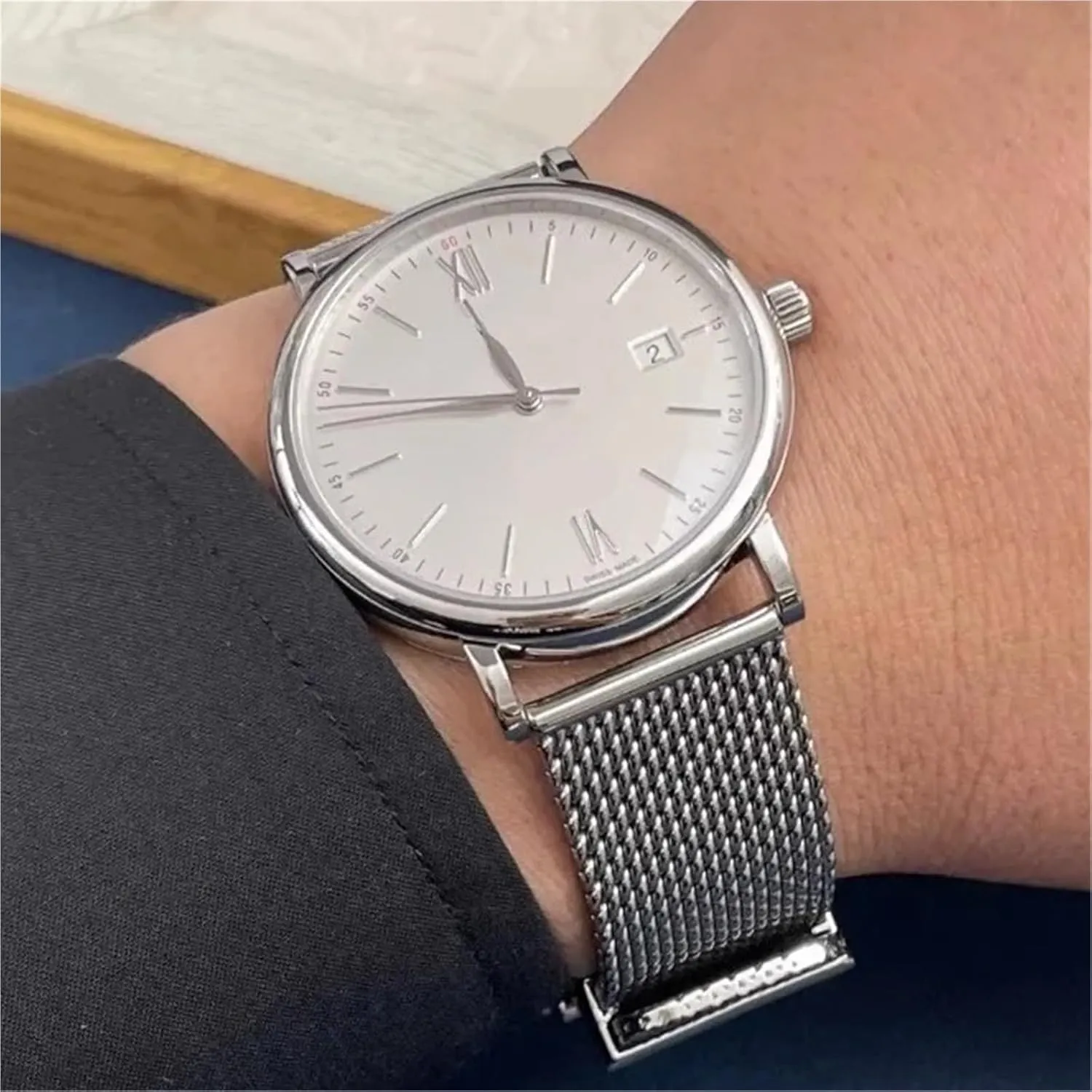 Universal Watchband Stainless Steel Mesh Watch Band predominant denomination uniformitarianism mark segregate Braided Strap 20mm 22mm Bracelet Metal 