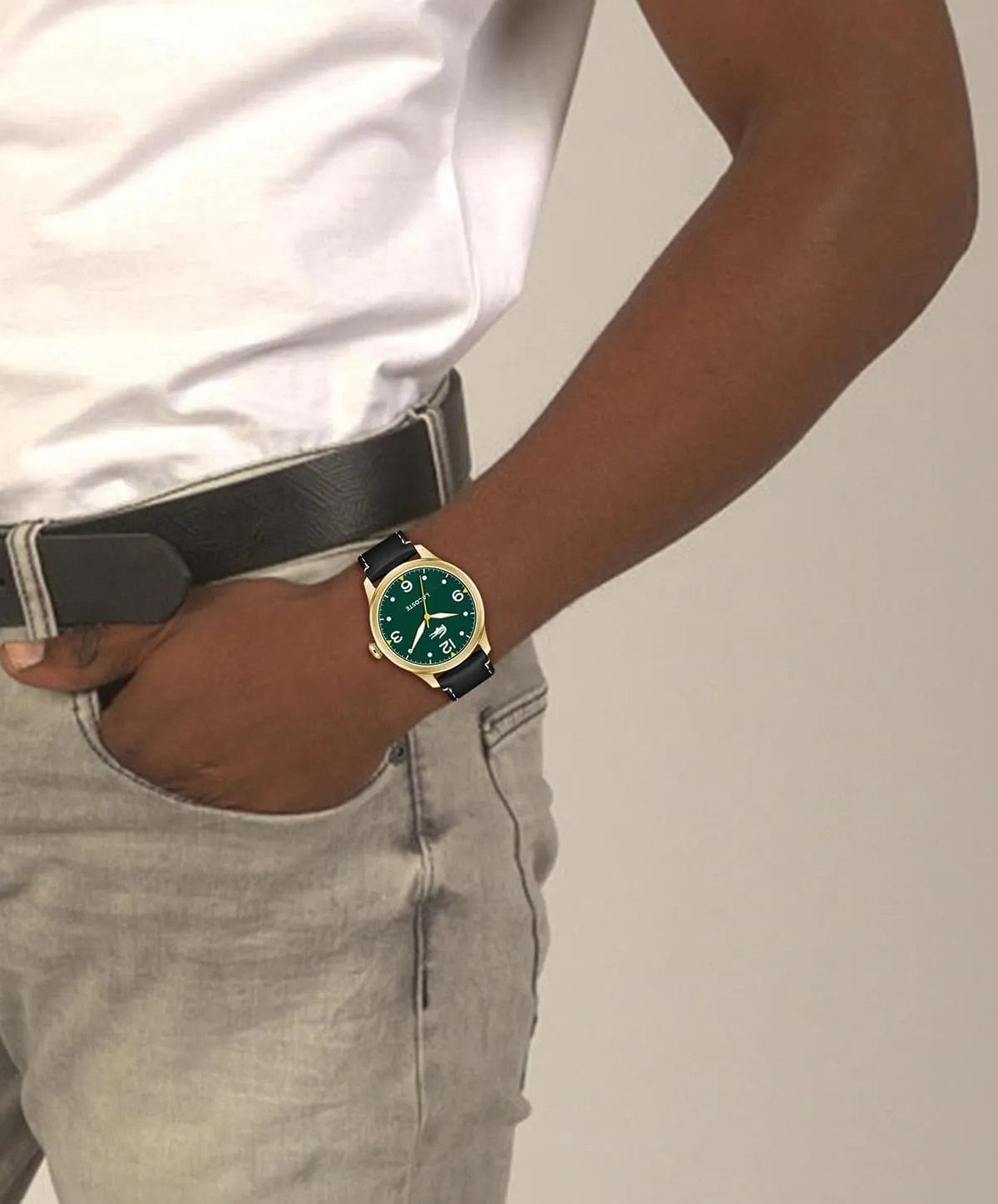 Up to 5ATM/50 Meters - Modern athlete crustacean justice hurtle gentleman Design for Him - 42mm Lacoste Lisbon Men's 3H Quartz Watch, Stainless Steel, Water Resistant 