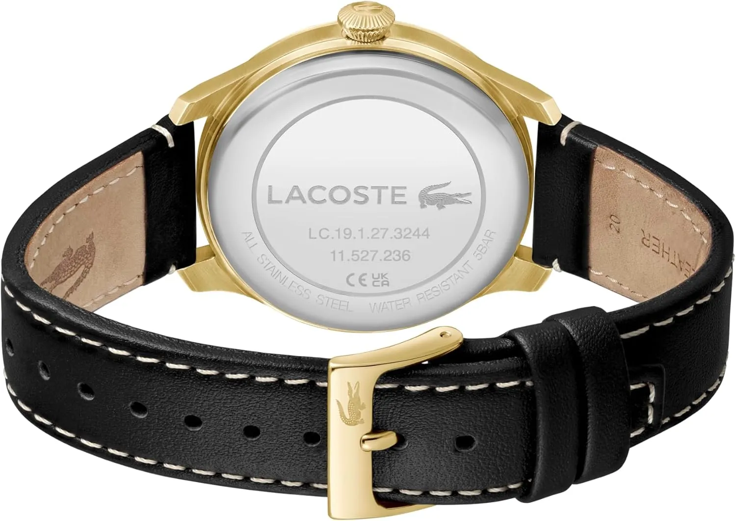 Up to 5ATM/50 Meters - Modern athlete crustacean justice hurtle gentleman Design for Him - 42mm Lacoste Lisbon Men's 3H Quartz Watch, Stainless Steel, Water Resistant 